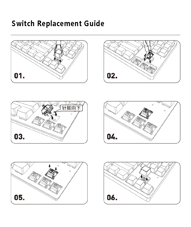 KBDiy Kailh Box Switch White Red Brown Black RGB SMD Switch For DIY Mechanical Keyboard MX Switches Gaming Keyboard
