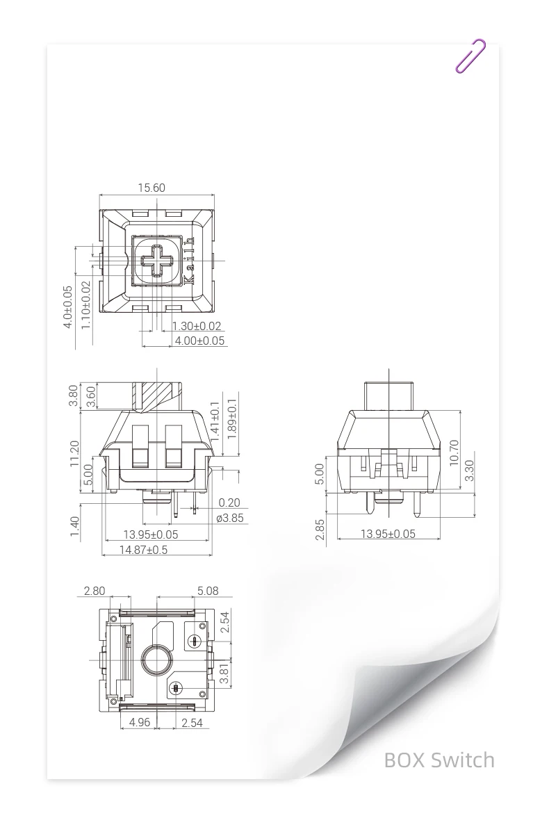 KBDiy Kailh Box Switch White Red Brown Black RGB SMD Switch For DIY Mechanical Keyboard MX Switches Gaming Keyboard