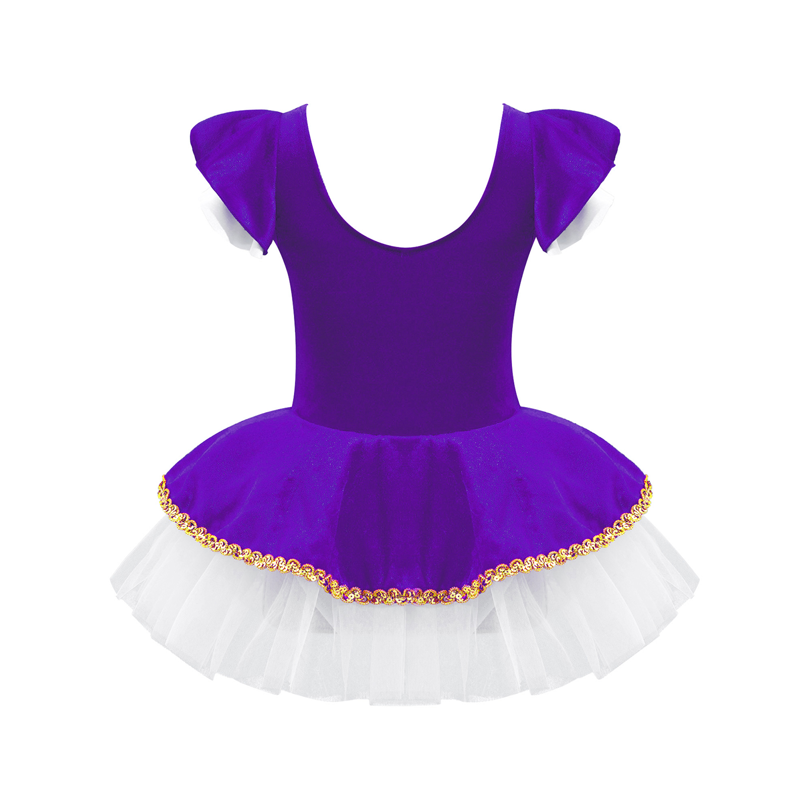Christmas Elf Tutu Dress Ballet Dance Leotard Kids Girls Figure Skating Dress Sleeveless Mesh Bowknot Sequin Performance Costume