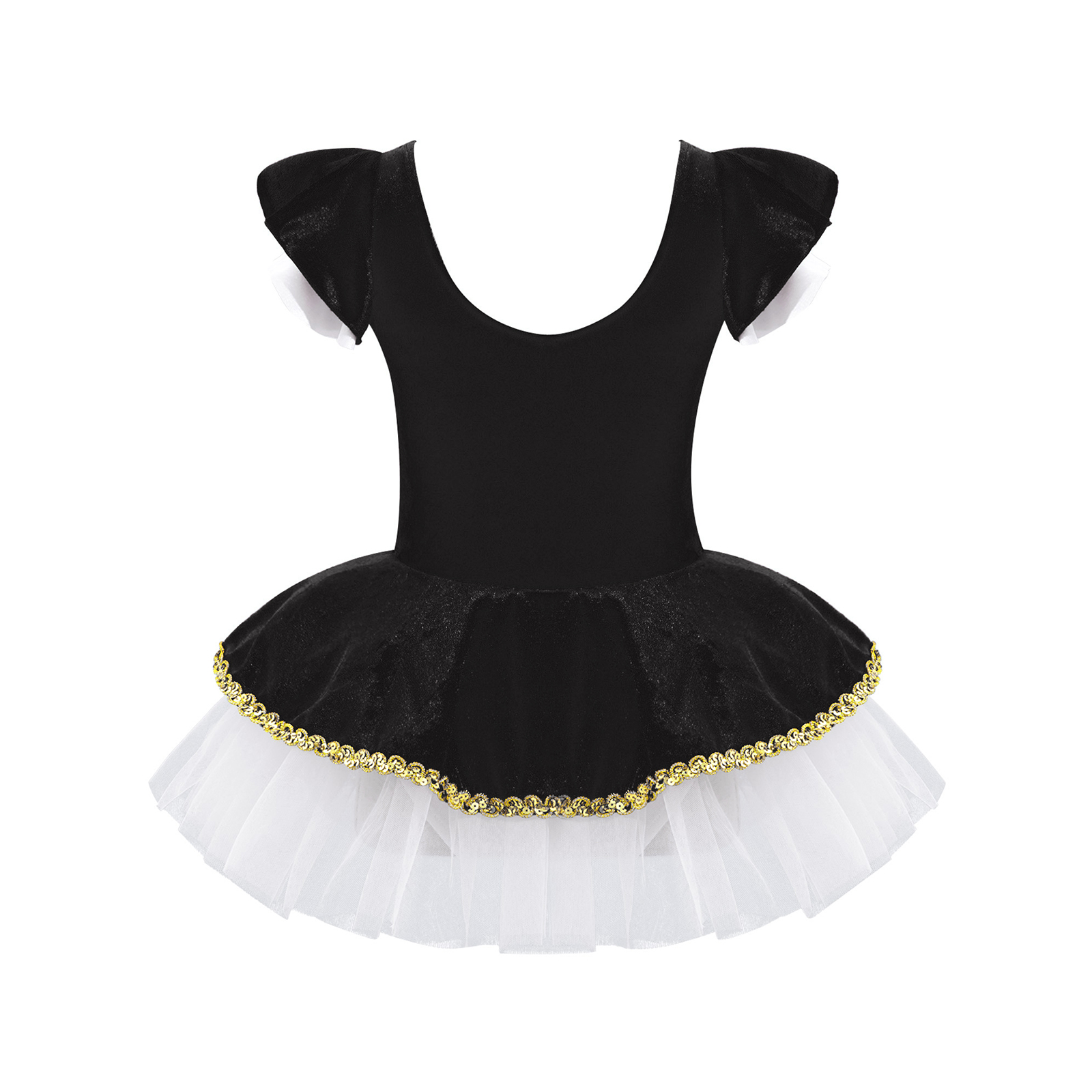 Christmas Elf Tutu Dress Ballet Dance Leotard Kids Girls Figure Skating Dress Sleeveless Mesh Bowknot Sequin Performance Costume
