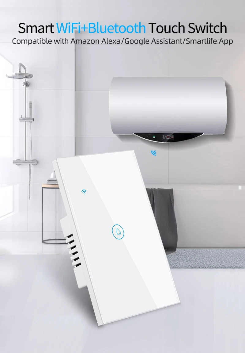 ANDELI WiFi Smart Boiler Switch 20A 4400w Water Heater Smart Life Tuya APP Remote Control Alexa Echo Google Home Voice Control