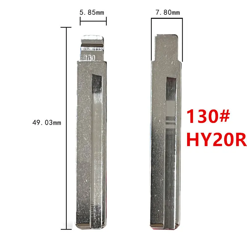 10pcs 130# HY20 Metal Uncut Blank Flip Remote Key Blade for Hyundai Kia for Keydiy KD Xhorse VVDI JMD Remote Car Key Blanks