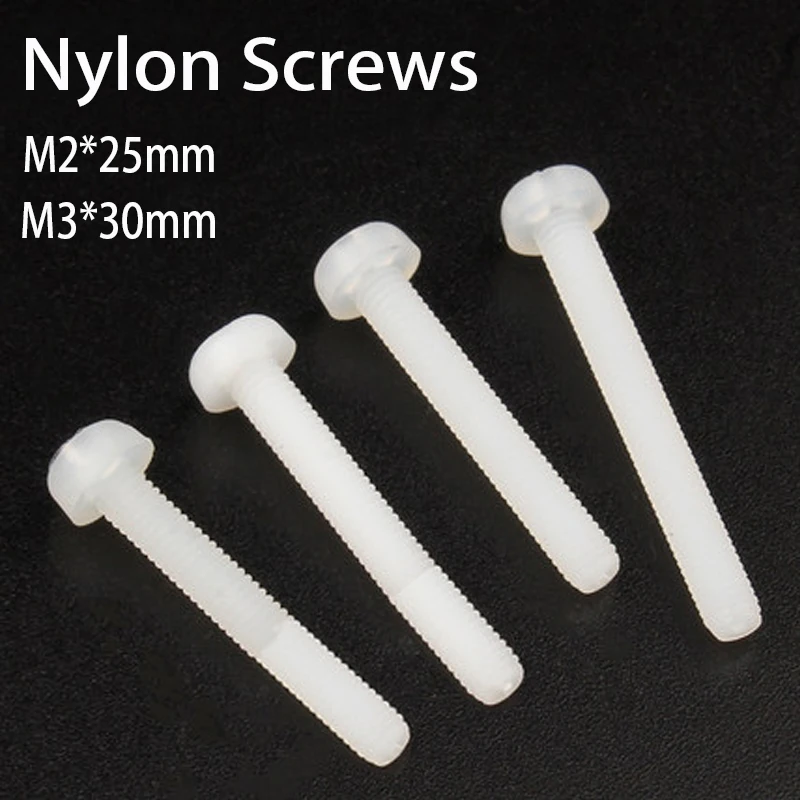 20pcs M2/M3 25mm/30mm Long Screws10.9 Round Head Hex Screw for RC FPV Drone F3 F4 F7 Flight Control ESC Fly Tower Parts