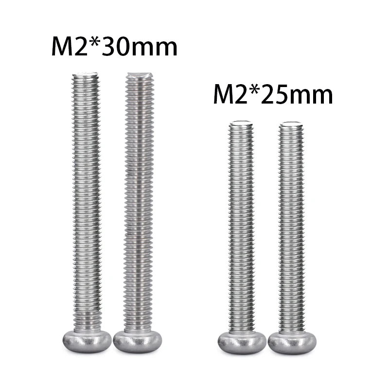 20pcs M2/M3 25mm/30mm Long Screws10.9 Round Head Hex Screw for RC FPV Drone F3 F4 F7 Flight Control ESC Fly Tower Parts