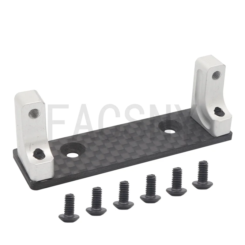 Aluminum Servo Mount Carbon Fiber Holder Servo Fixed Bracket for 1:10 Axial SCX10-AXI03004 Capra 1.9 Upgrade Parts