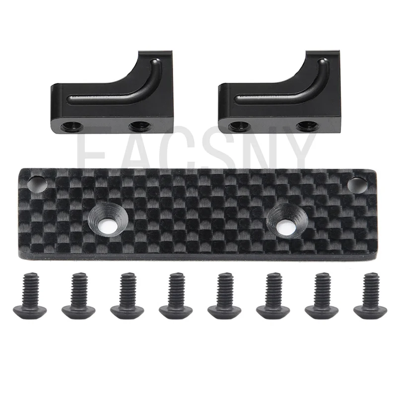 Aluminum Servo Mount Carbon Fiber Holder Servo Fixed Bracket for 1:10 Axial SCX10-AXI03004 Capra 1.9 Upgrade Parts