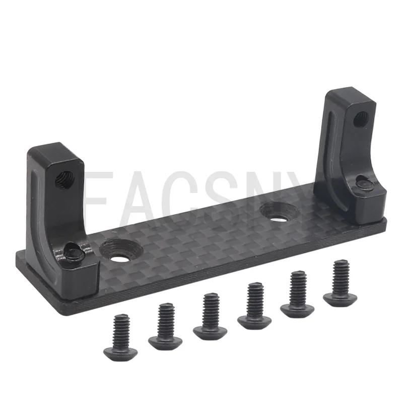 Aluminum Servo Mount Carbon Fiber Holder Servo Fixed Bracket for 1:10 Axial SCX10-AXI03004 Capra 1.9 Upgrade Parts