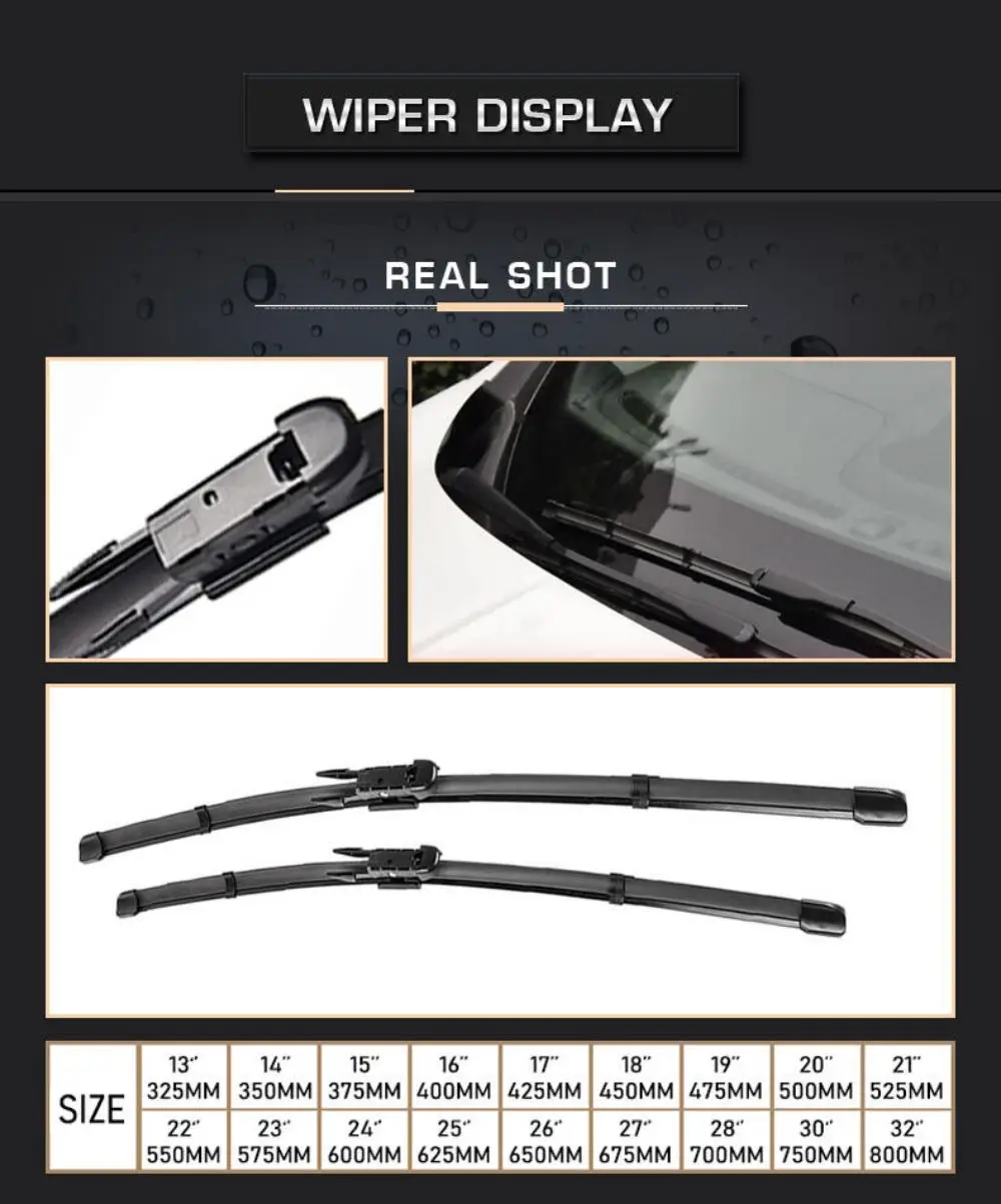 For Nissan Qashqai J10 2006-2013 2007 2008 2009 Wiper Front & Rear Wiper Blades Windshield Windscreen Window Brushes 24"+15"+12"