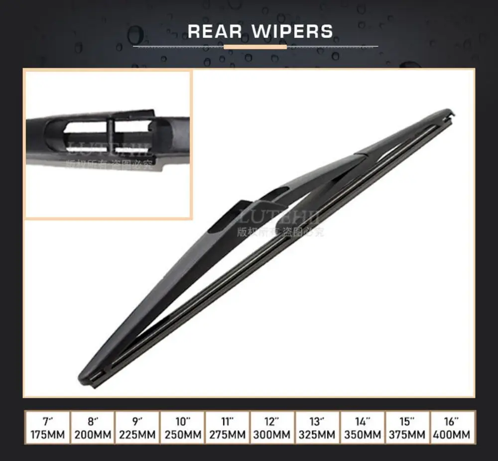 For Nissan Qashqai J10 2006-2013 2007 2008 2009 Wiper Front & Rear Wiper Blades Windshield Windscreen Window Brushes 24"+15"+12"