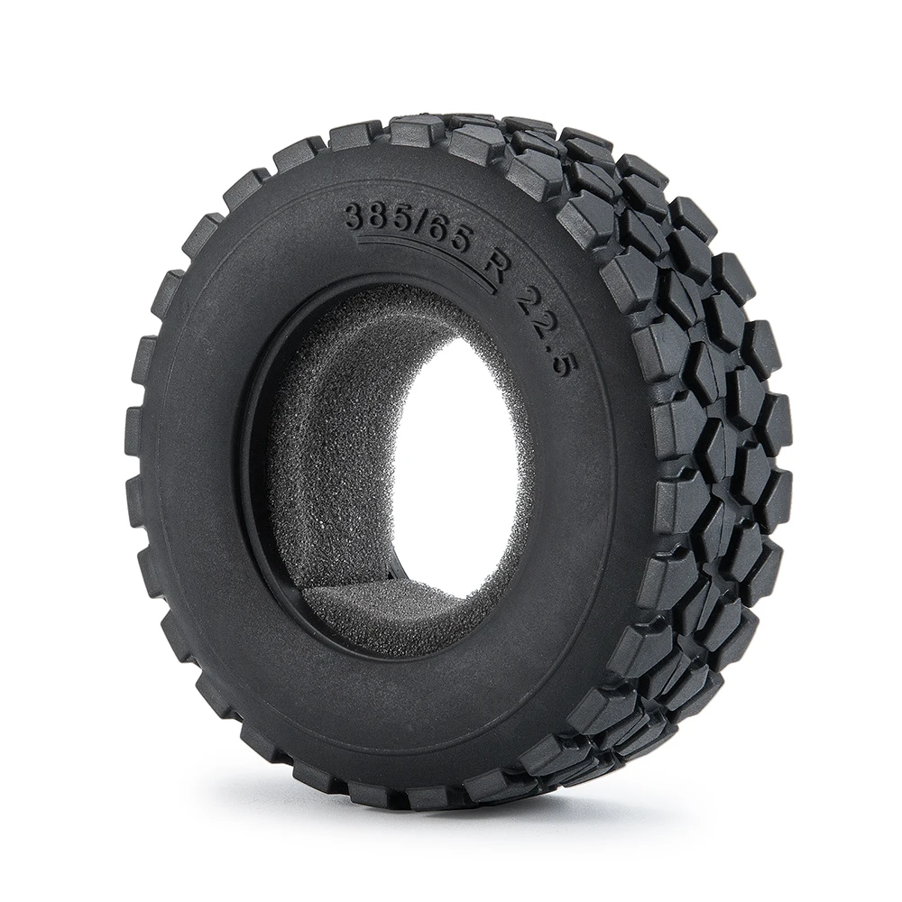 YEAHRUN 22/25/28/30mm Rubber Tyres Wheel Tires for Tamiya 1/14 RC Trailer Tractor Truck Front & Rear Wheel Rims Accessories Part