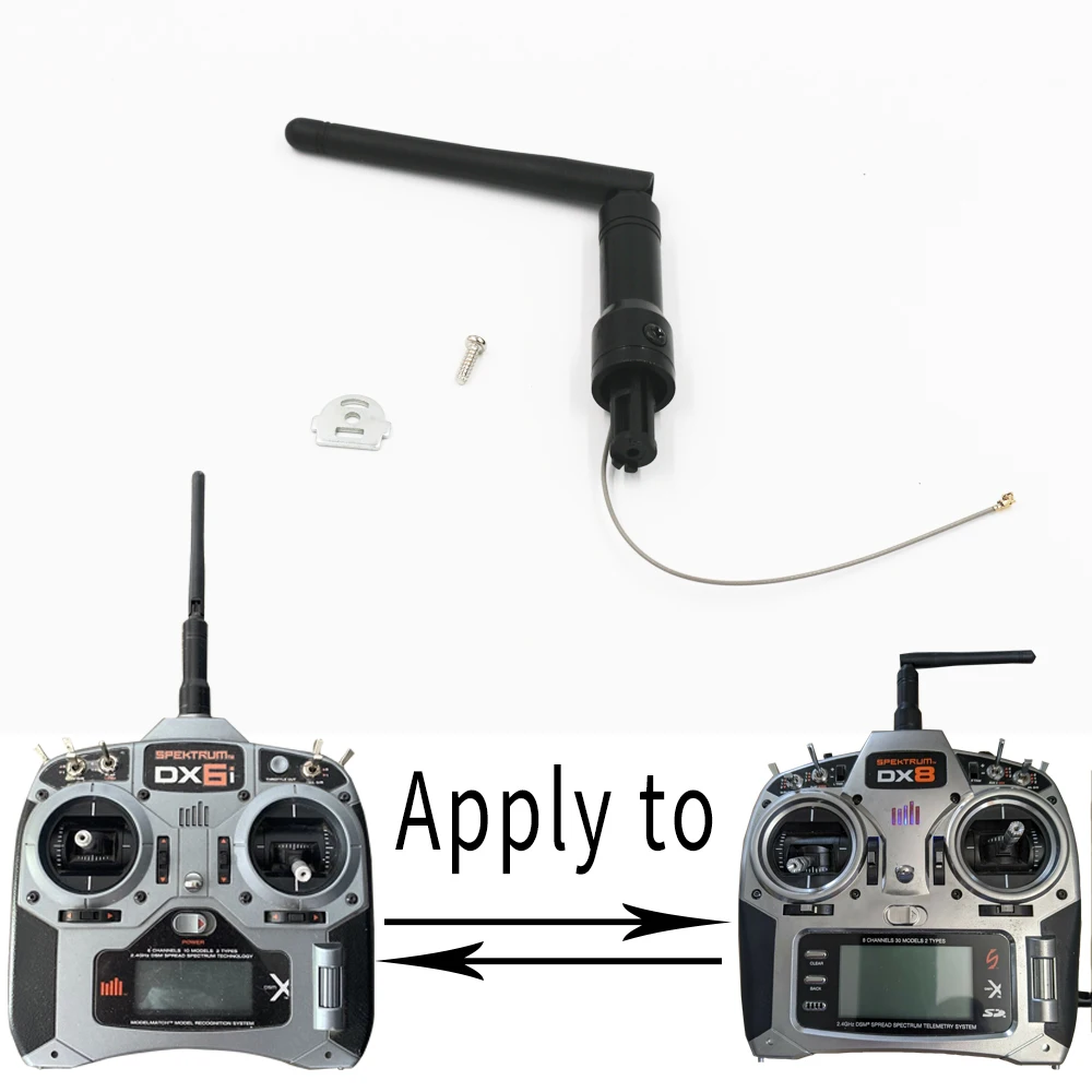 Plug & Play 2.4GHz Rubber Duck Antenna-No Soldering! 30% Stronger Signal for Spektrum DX6i/DX7/DX8,JR DSX7/9/12,HobbyKing T-SIX