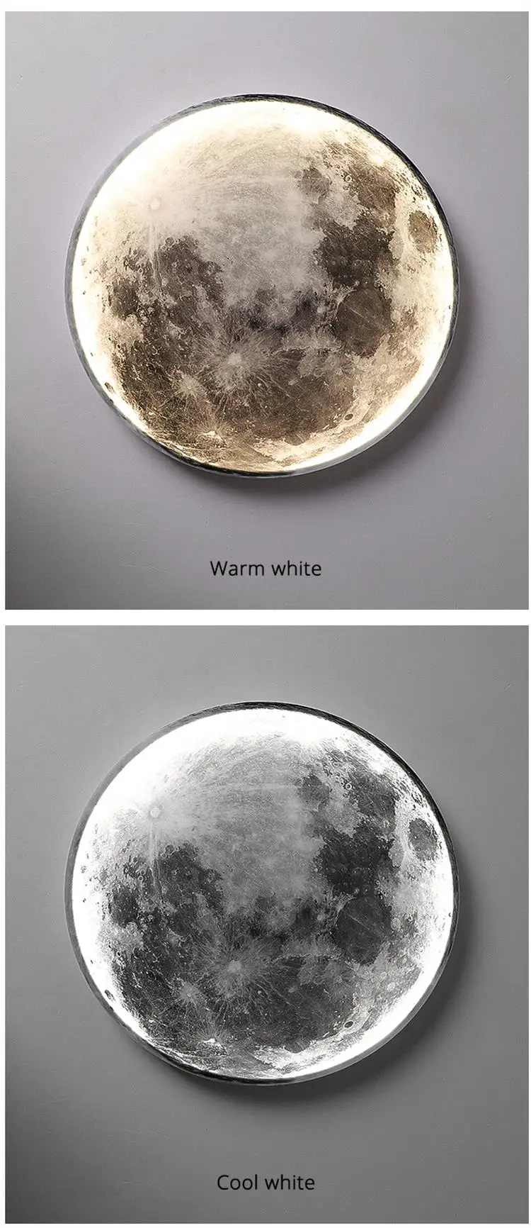 Moon LED Wall Light For Bedroom Kid's Room Foyer Living Room Coffee Bar Aisle Hallway Gallery Studyroom Loft Indoor Home Lights