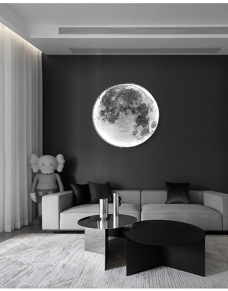Moon LED Wall Light For Bedroom Kid's Room Foyer Living Room Coffee Bar Aisle Hallway Gallery Studyroom Loft Indoor Home Lights