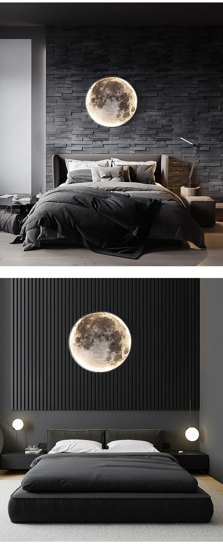 Moon LED Wall Light For Bedroom Kid's Room Foyer Living Room Coffee Bar Aisle Hallway Gallery Studyroom Loft Indoor Home Lights
