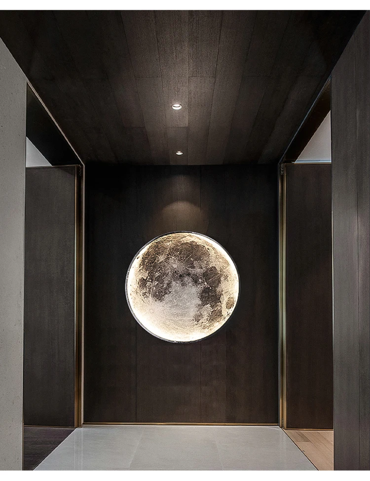 Moon LED Wall Light For Bedroom Kid's Room Foyer Living Room Coffee Bar Aisle Hallway Gallery Studyroom Loft Indoor Home Lights