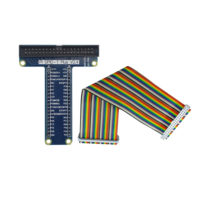 Raspberry Pi 5 4 3 GPIO Expension Board T-Type Board + 40 Pin 20CM Female to Female GPIO Cable Adapter for Orange Pi for Arduino