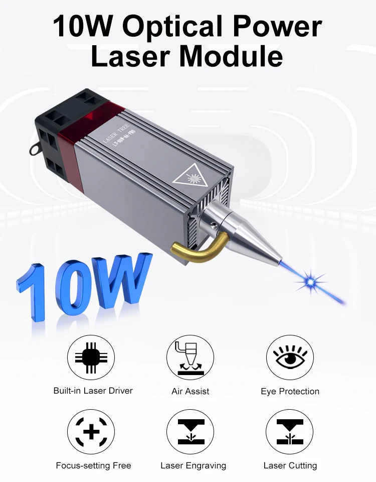 LASER TREE 20W/10W/5W/4W Laser Head For CNC Engraver Wood Cutting DIY Laser Tools 450nm TTL/ PWM Blue Light Laser Module