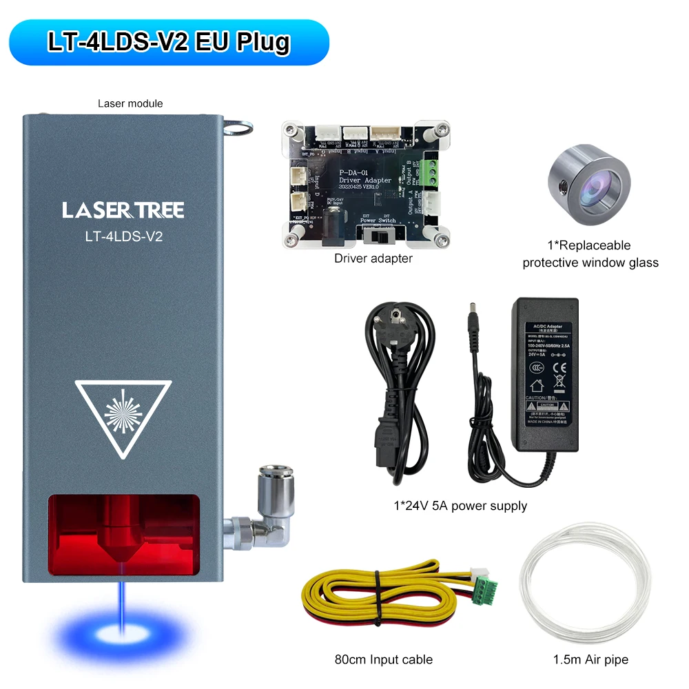 LASER TREE 20W/10W/5W/4W Laser Head For CNC Engraver Wood Cutting DIY Laser Tools 450nm TTL/ PWM Blue Light Laser Module