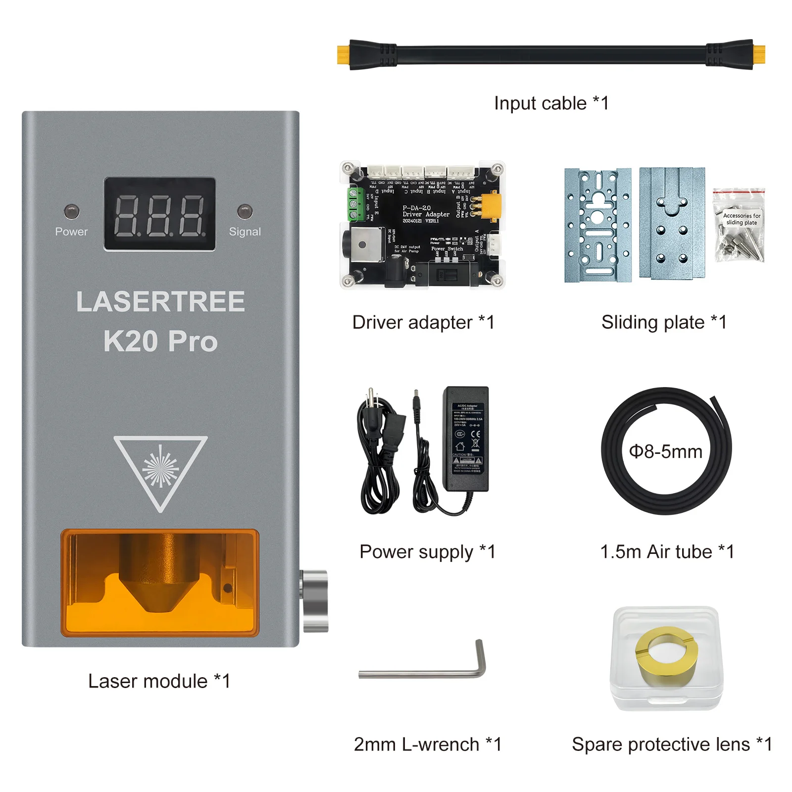 LASER TREE 20W/10W/5W/4W Laser Head For CNC Engraver Wood Cutting DIY Laser Tools 450nm TTL/ PWM Blue Light Laser Module