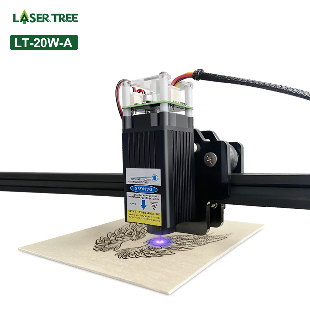 LASER TREE 20W/10W/5W/4W Laser Head For CNC Engraver Wood Cutting DIY Laser Tools 450nm TTL/ PWM Blue Light Laser Module