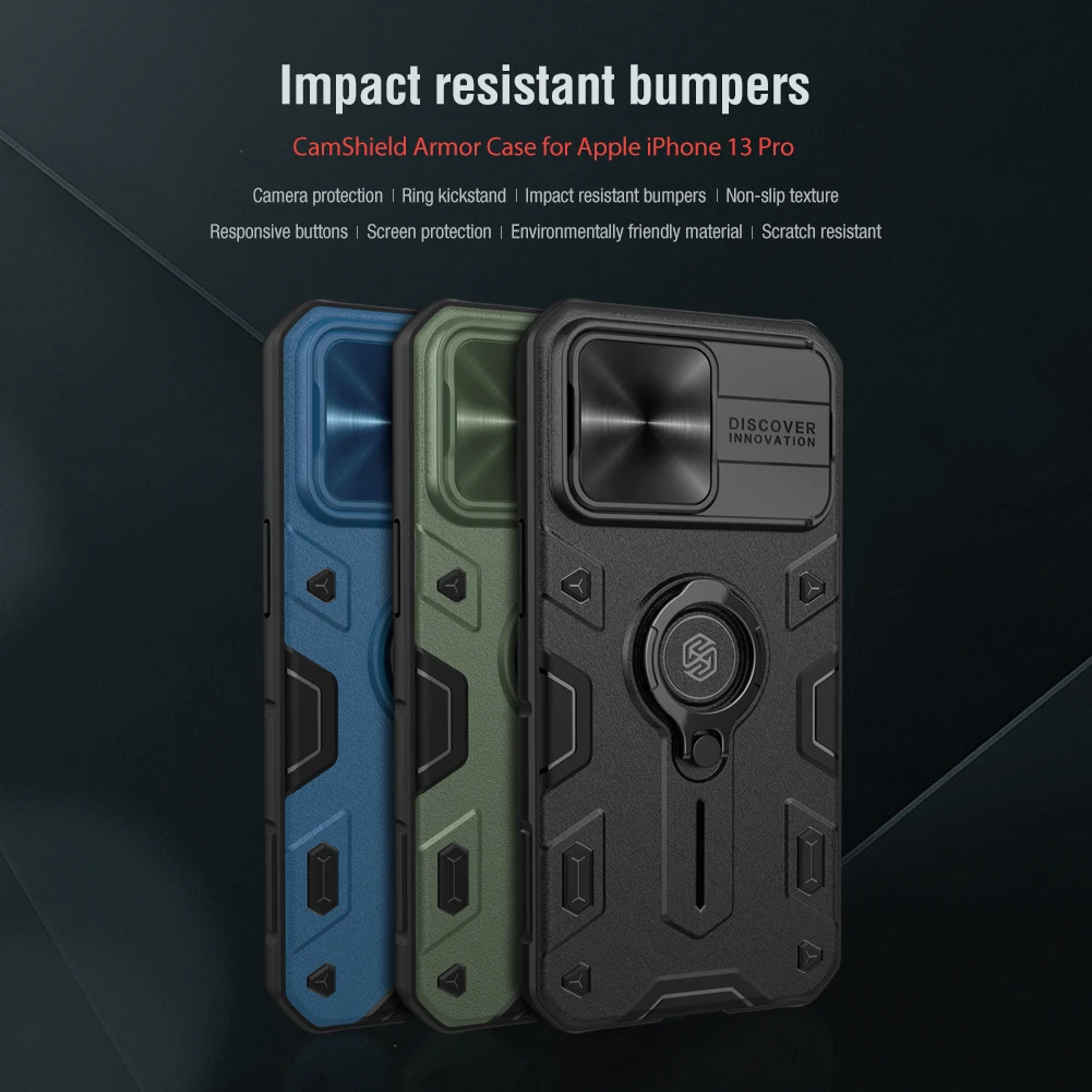 for iPhone 15 14 13 Pro Max Case Nillkin CamShield Slide Camera Frosted Shield Cover for iPhone 15 14 Plus 13 Pro Case