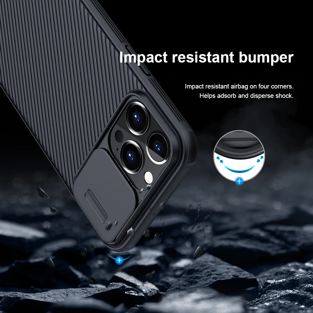 for iPhone 15 14 13 Pro Max Case Nillkin CamShield Slide Camera Frosted Shield Cover for iPhone 15 14 Plus 13 Pro Case