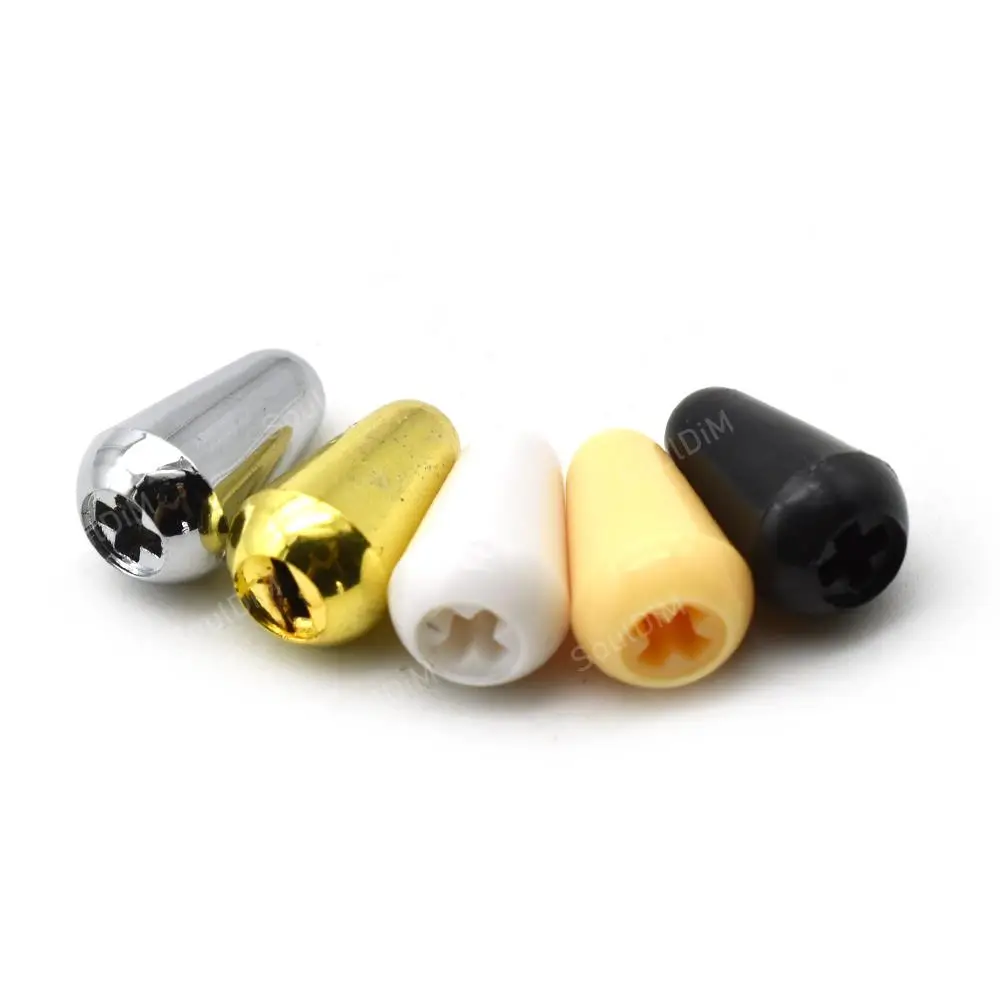 6pcs Plastic 3 Way 5 Way Lever Switch Knobs Tip Cap Replacement for Electric Guitar Pickup Selector Switches