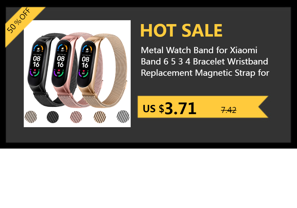Bracelet Strap for Xiaomi Mi Band 6 5 4 3 Metal Watch Band Milanese for Mi Band 4 3 Wristband Wrist Belt Smartwatch Accessories