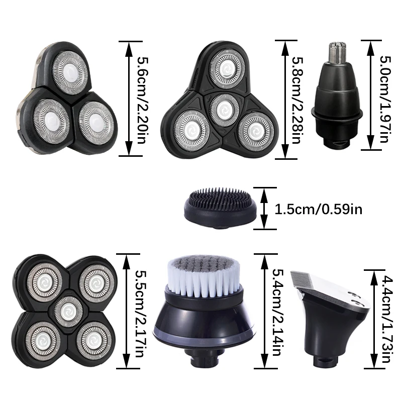 Replacement Electric Shaver Head Nose Trimmer Hair Clipper Facial Cleaning Brush Massage Head Spare 3/4/5 Cutter Floating Head