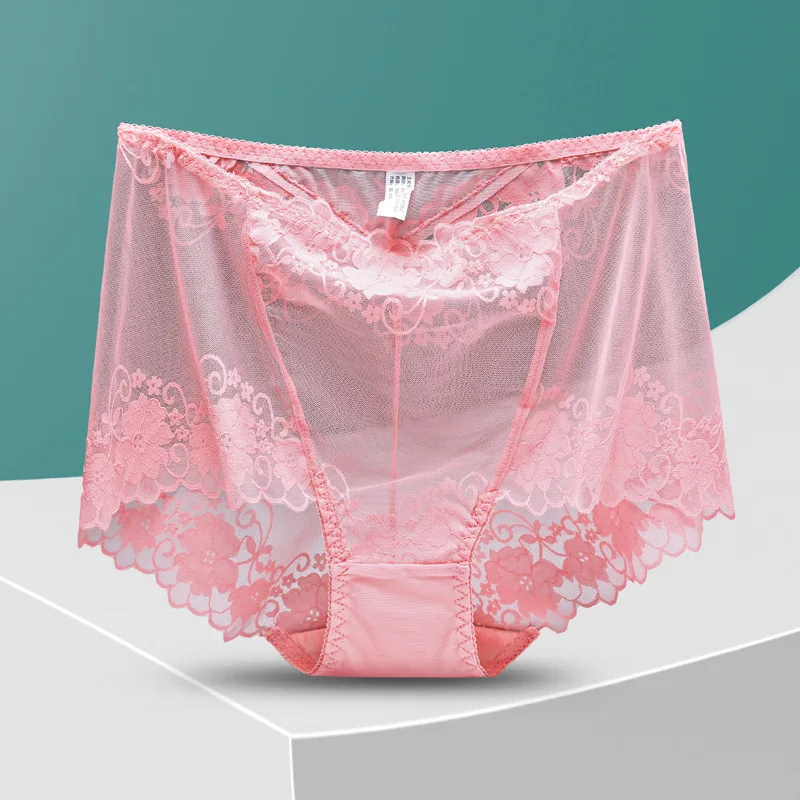 lingerie sexy underwear women ropa mujer plus size high waist hollow mesh seamless panties briefs lenceria sensual mujer bragas