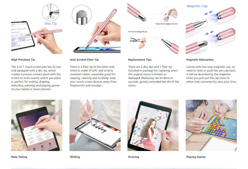 MAGCLE 2 in 1 Magnetic Drawing Stylus Pen Caneta Touch Screen Stylo For Iphone Samsung Huawei Xiaomi PADs Smart Phone Pencil