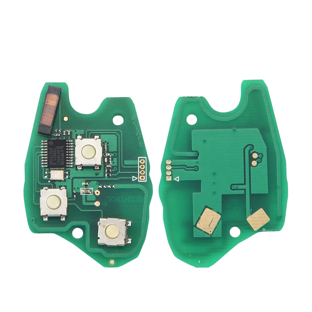 KEYYOU For Renault Clio Kangoo Master Modus Logan Twingo Fob ID46 PCF7946 / PCF7947 / 4A Chip 434MHz 3 Buttons Remote Car Key