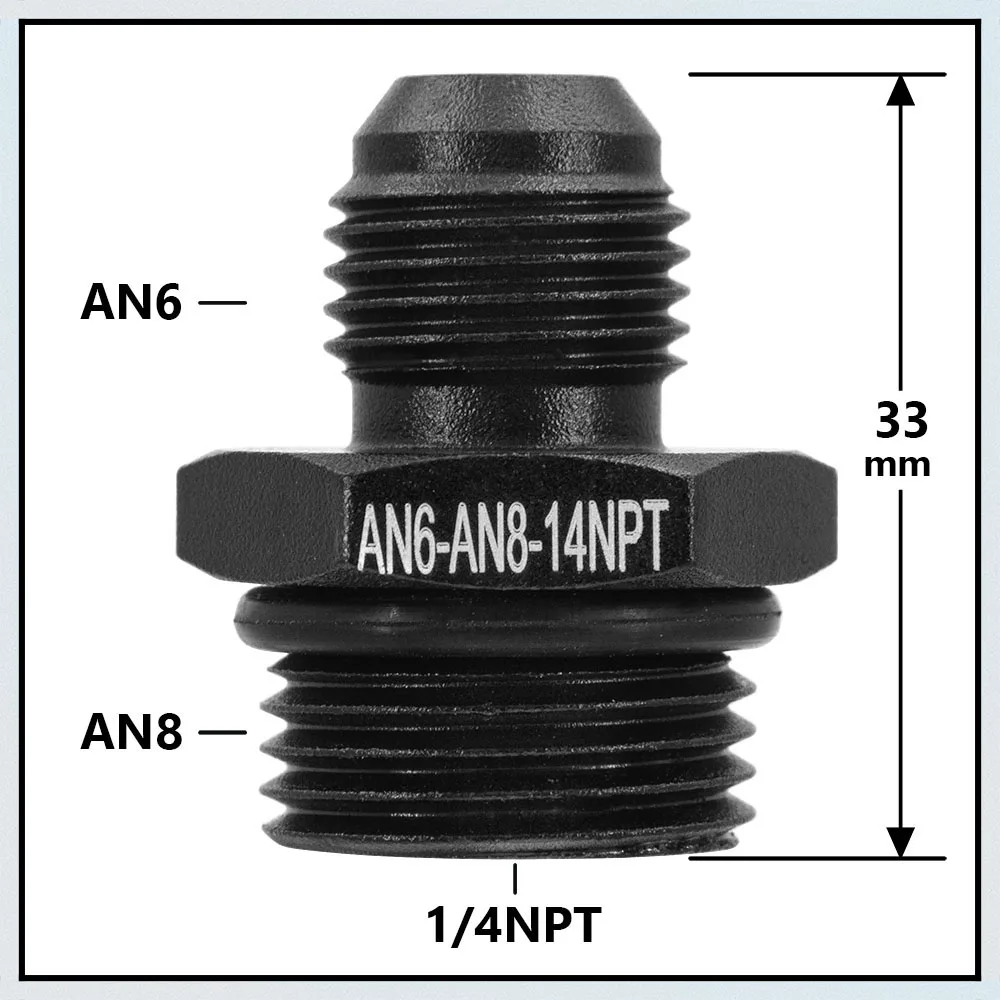 1Pcs Aluminum Alloy AN6/AN8/AN10/AN12 to AN/M14/M16/M18x1.5 Metric Fuel Hose Adapter Pipe Thread Fitting for Oil Cooler System