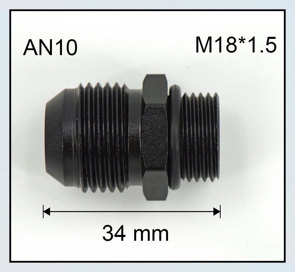 1Pcs Aluminum Alloy AN6/AN8/AN10/AN12 to AN/M14/M16/M18x1.5 Metric Fuel Hose Adapter Pipe Thread Fitting for Oil Cooler System