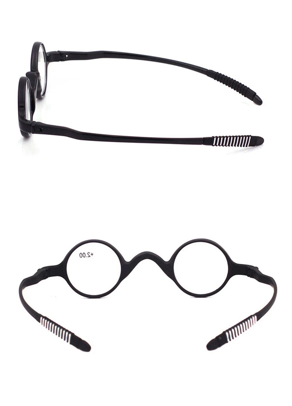 IENJOY Reading Glasses Anti Blue Light Round Frame Reading Glasses Men Ultralight TR Presbyopic Eyewear with Box Diopter 1.0-4.0