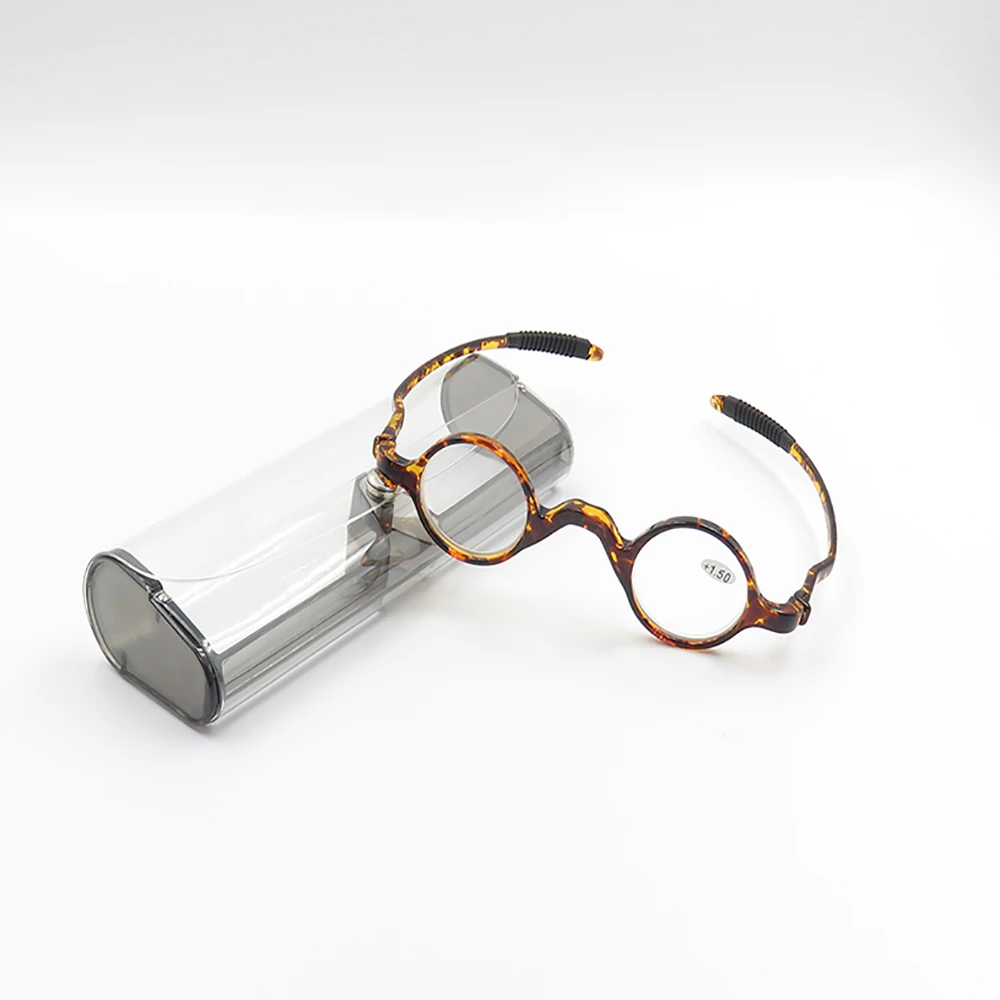 IENJOY Reading Glasses Anti Blue Light Round Frame Reading Glasses Men Ultralight TR Presbyopic Eyewear with Box Diopter 1.0-4.0
