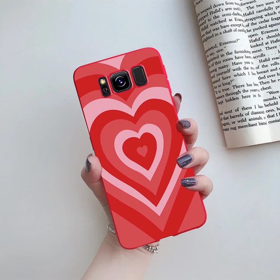 For Samsung Galaxy S8 S8+ S9 Plus Case Tpu Silicone Cute Love Heart Soft Back Cover For Galaxy S8 S9 S 8 S 9 plus S9+ Phone Case