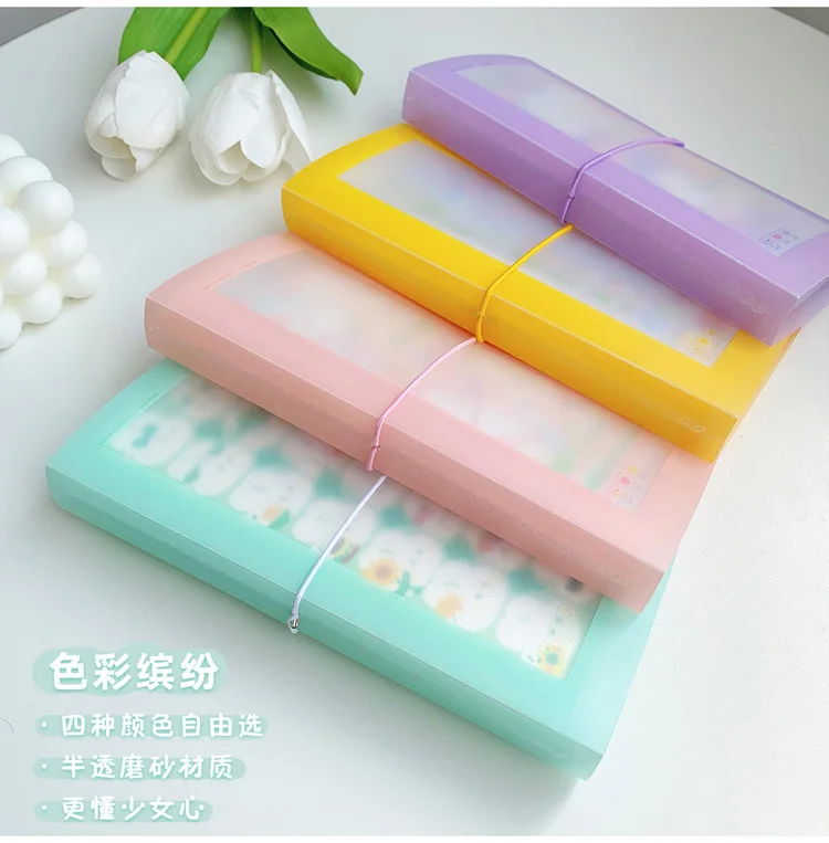 Yoofun 30sheets Album Scrapbooking Material Paper Stickers Collection Storage Book Card Holder Transparent Photo Storage