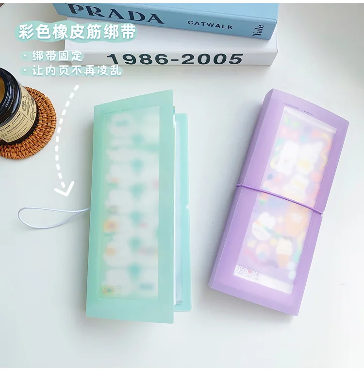 Yoofun 30sheets Album Scrapbooking Material Paper Stickers Collection Storage Book Card Holder Transparent Photo Storage