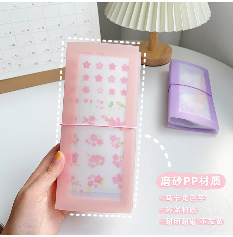 Yoofun 30sheets Album Scrapbooking Material Paper Stickers Collection Storage Book Card Holder Transparent Photo Storage