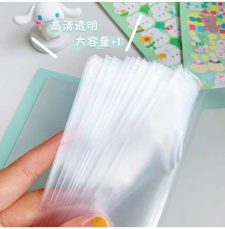 Yoofun 30sheets Album Scrapbooking Material Paper Stickers Collection Storage Book Card Holder Transparent Photo Storage