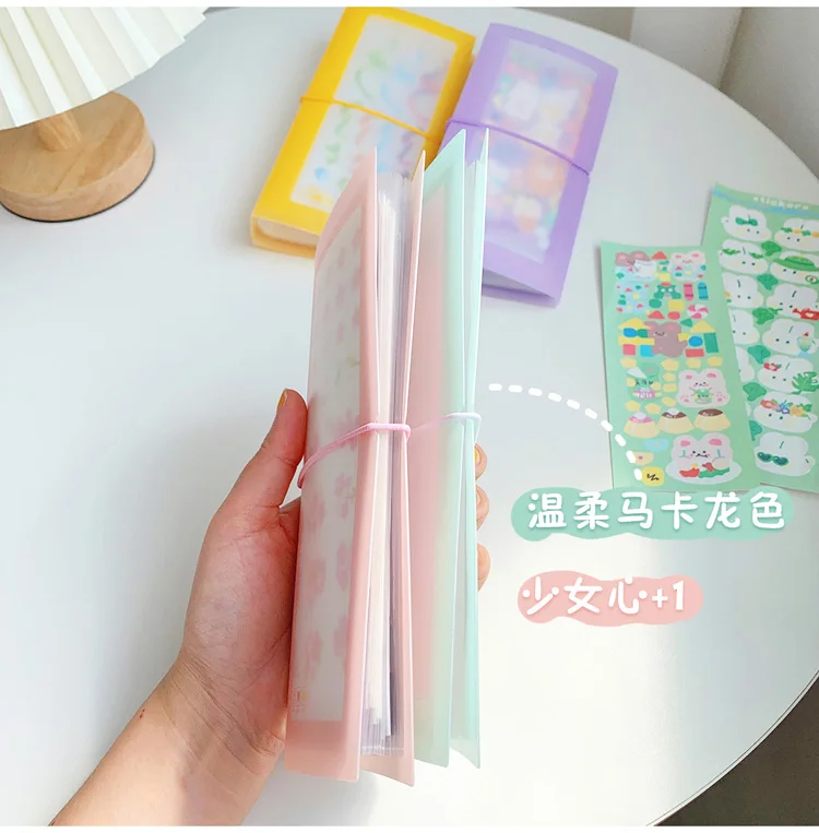 Yoofun 30sheets Album Scrapbooking Material Paper Stickers Collection Storage Book Card Holder Transparent Photo Storage
