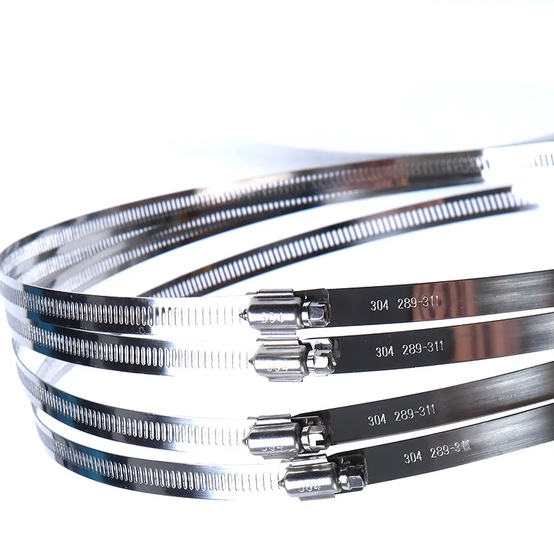 1pcs 8mm-700mm Pipe Hose Clamps Stainless Steel Hoop Clamp Automotive Car Fuel Pipe Tube Clip Hardware Spring Water Plumbing