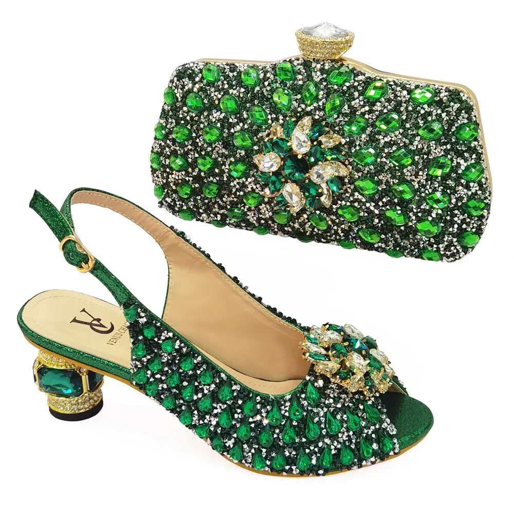 New Silver Color Nigerian Women's Shoes and Bags Party  African Fashion Shoes and Bags Wedding Shoes and Bags
