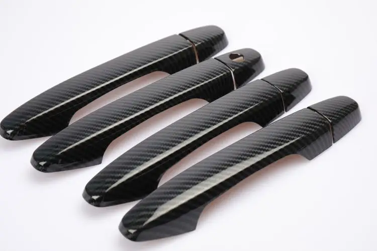 For Honda Civic CR-V 2012 2013 2014 2015 2016 Chrome Carbon Fiber Car Door Handle Covers Trim Styling Accessories