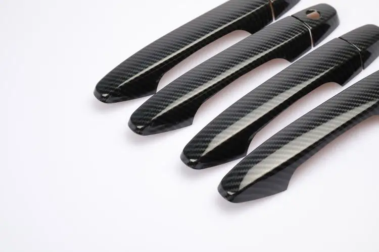 For Honda Civic CR-V 2012 2013 2014 2015 2016 Chrome Carbon Fiber Car Door Handle Covers Trim Styling Accessories