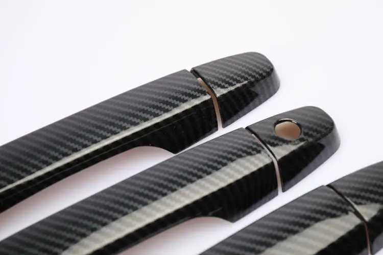 For Honda Civic CR-V 2012 2013 2014 2015 2016 Chrome Carbon Fiber Car Door Handle Covers Trim Styling Accessories