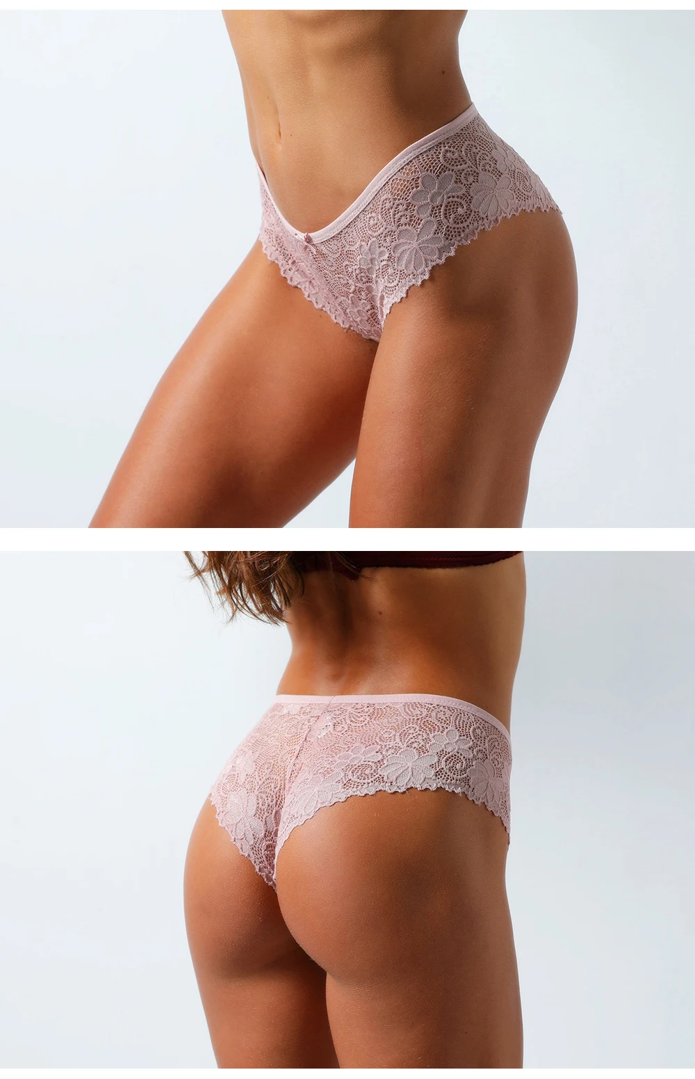 BANNIROU 1Pcs Sexy Panties For Woman Low-Rise Breathable Female Panty Lace Hollow Transparent Briefs Hot Sale Underwear Women