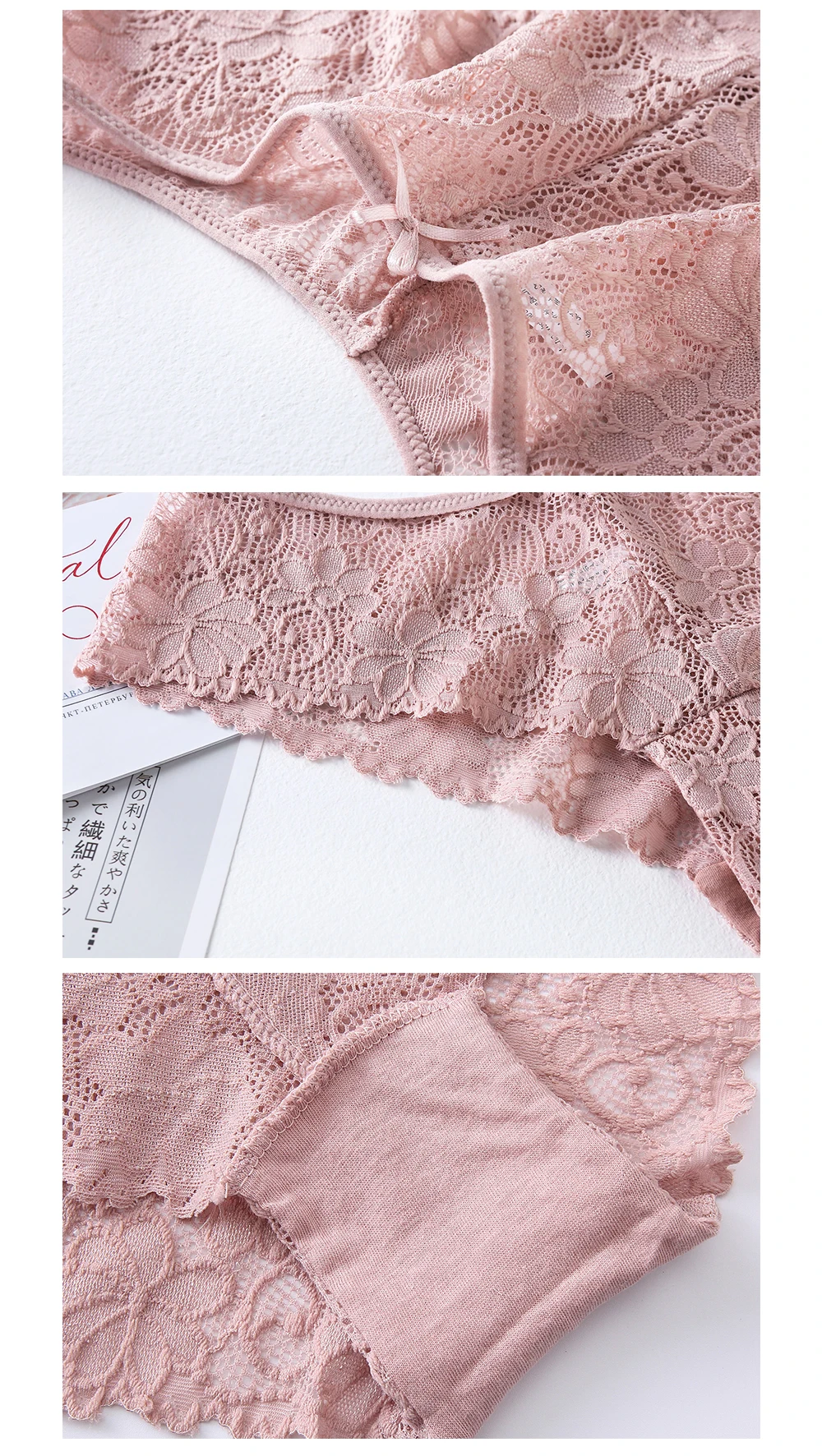 BANNIROU 1Pcs Sexy Panties For Woman Low-Rise Breathable Female Panty Lace Hollow Transparent Briefs Hot Sale Underwear Women