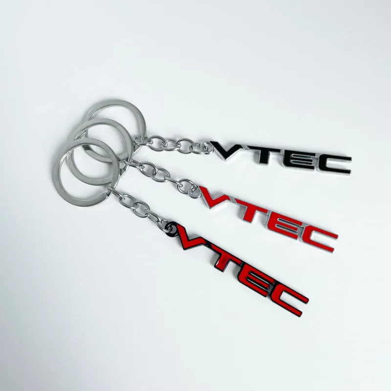 Car Styling High Quality VTEC Badge Car Keyrings Keychain For Honda Civic Accord Odyssey Spirior CRV SUV Key Ring Accessories